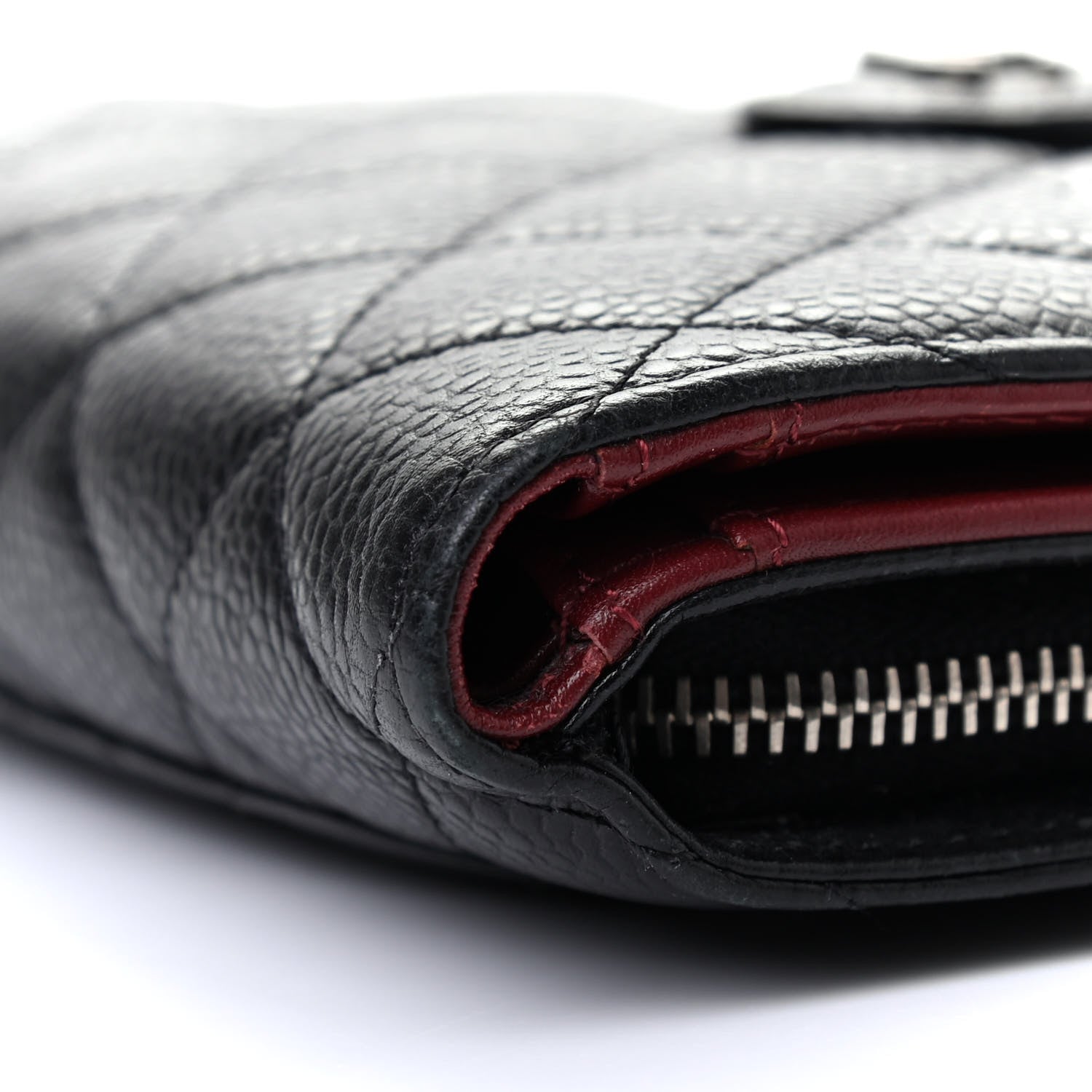 Chanel Caviar Quilted Zipped Pocket Wallet Black 10 of 10