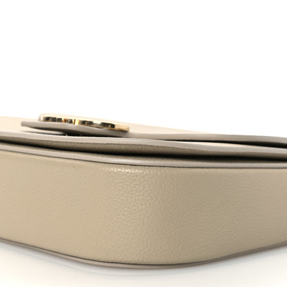Salvatore Ferragamo Grained Calfskin Double Gancini Crossbody Stone 10 of 12