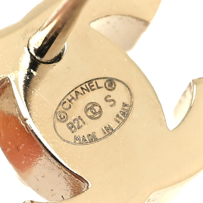 Chanel Metal Logo CC Turnlock Earrings Gold 3 of 5