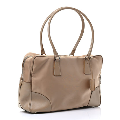 Prada Nylon Saffiano Bauletto Sesamo 2 of 4
