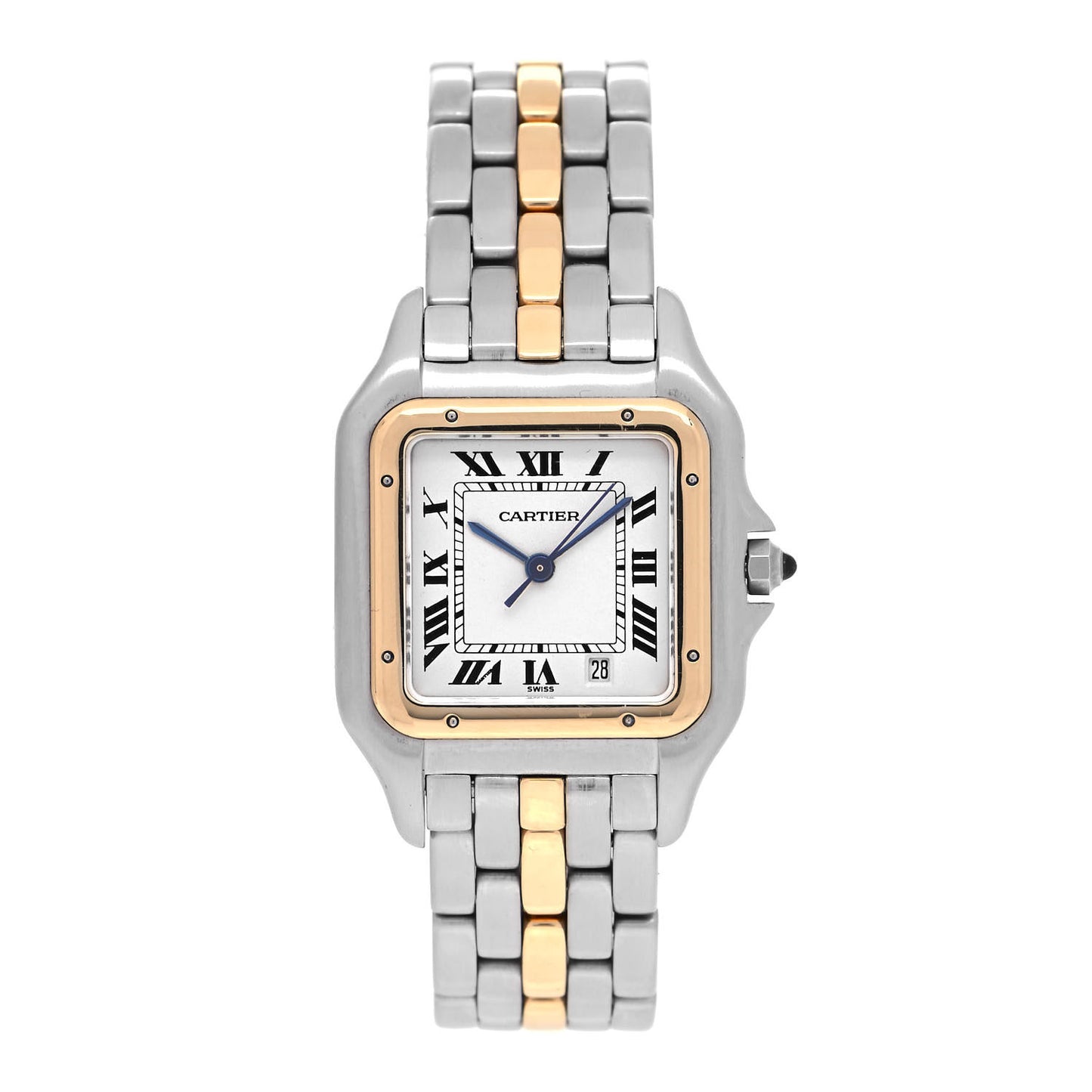 Stainless Steel 18K Yellow Gold 27mm Panthere Quartz Watch