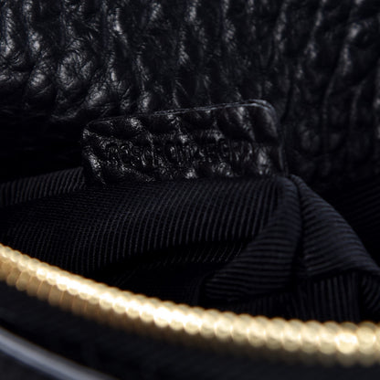 Burberry Signature Grain Calfskin Check Embossed Small Chichester Crossbody Clutch Bag Black 9 of 9