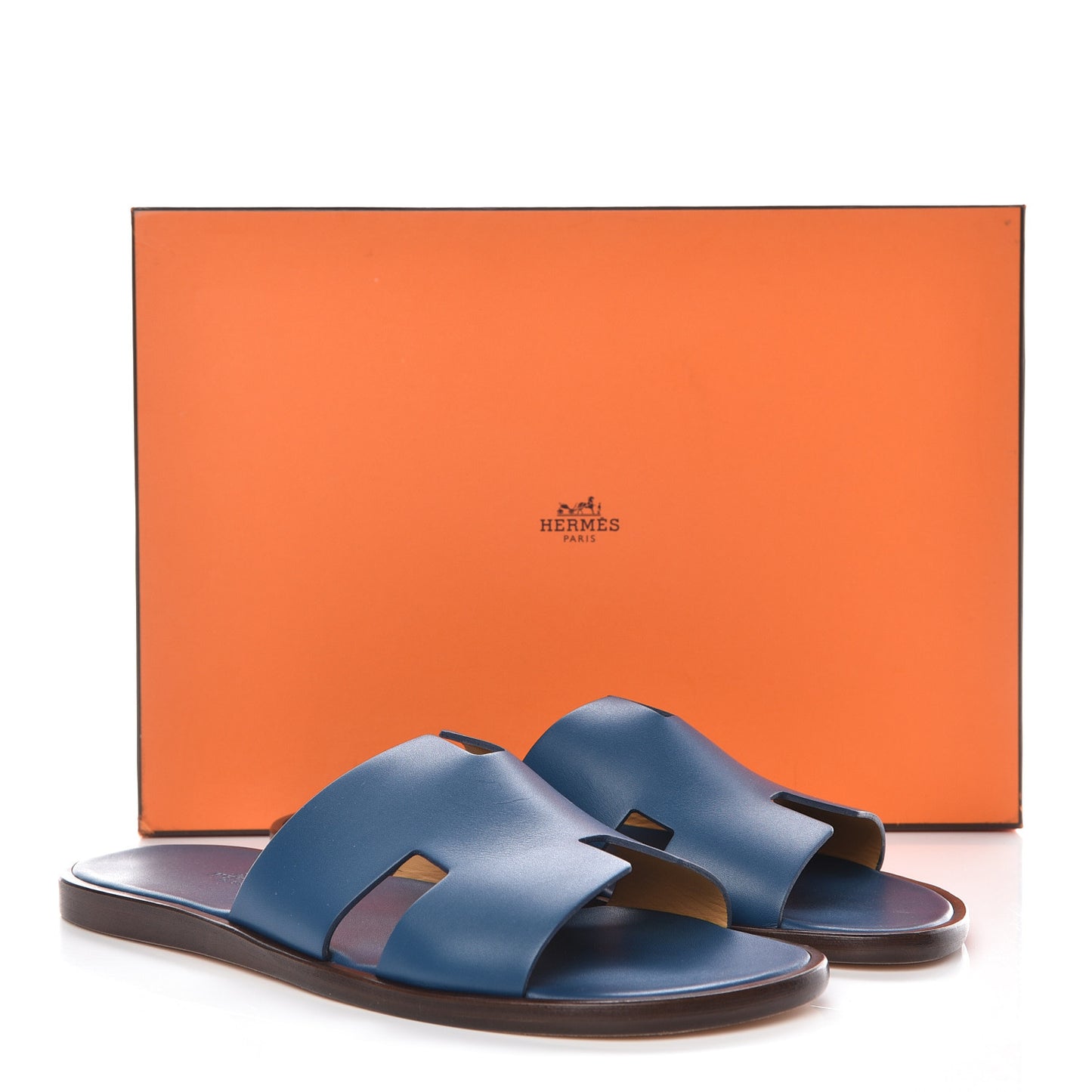 Calfskin Mens Izmir Sandals 41 Petrole