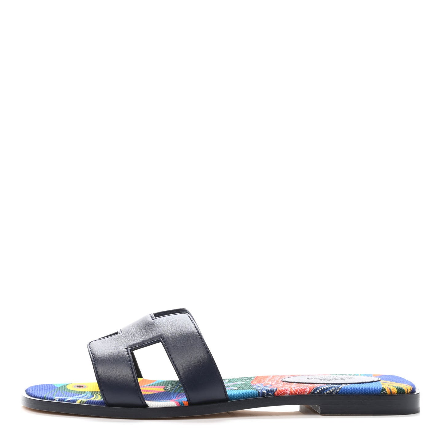 Calfskin Toucans de Paradis Oran Sandals 37.5 Bleu Indigo