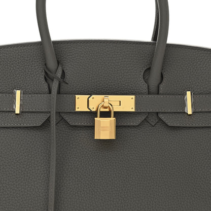 Hermes Taurillon Clemence Birkin 30 Gris Meyer 8 of 11