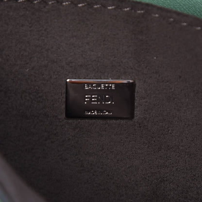 Fendi Nappa Rabbit Fox Fur Micro Buggie Baguette Verde Acqua 6 of 7