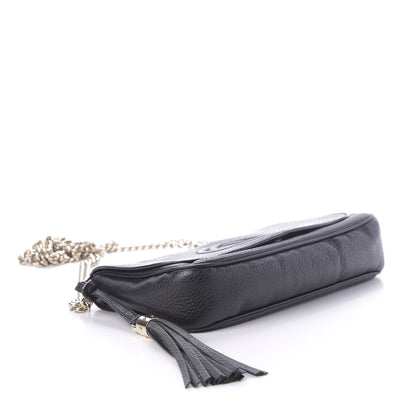 Gucci Pebbled Calfskin Medium Soho Flap Crossbody Black 4 of 9