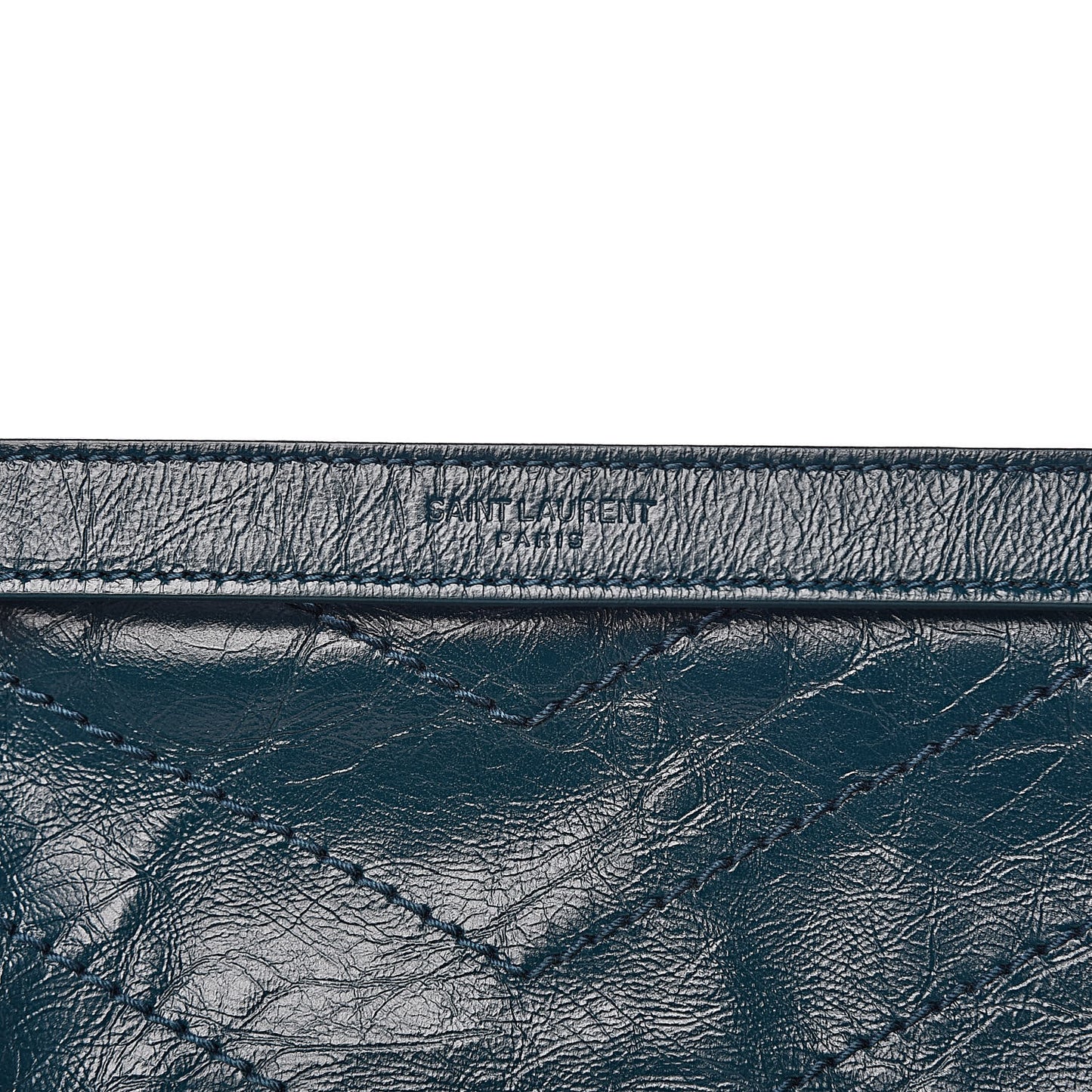 Crinkled Calfskin Matelasse Monogram Medium Niki Chain Satchel Peacock Green
