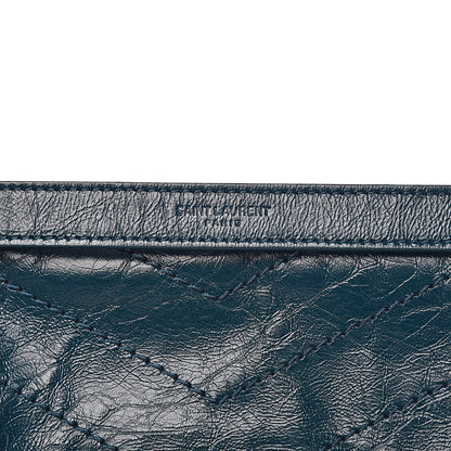 Saint Laurent Crinkled Calfskin Matelasse Monogram Medium Niki Chain Satchel Peacock Green 8 of 13