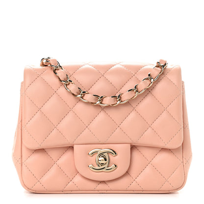 Chanel Lambskin Quilted Mini Square Flap Pink 1 of 8