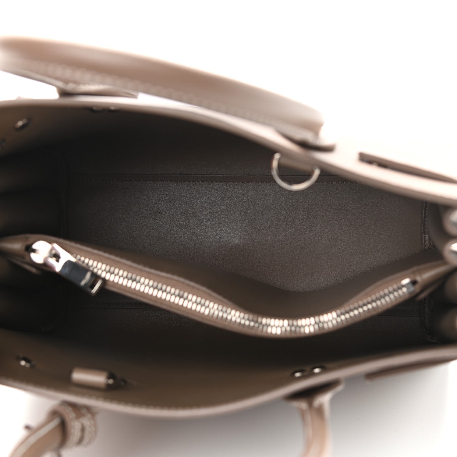 Saint Laurent Grained Calfskin Topstich Baby Sac De Jour Taupe 5 of 9