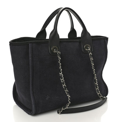 Chanel Mixed Fibers Small Deauville Tote Black 2 of 12