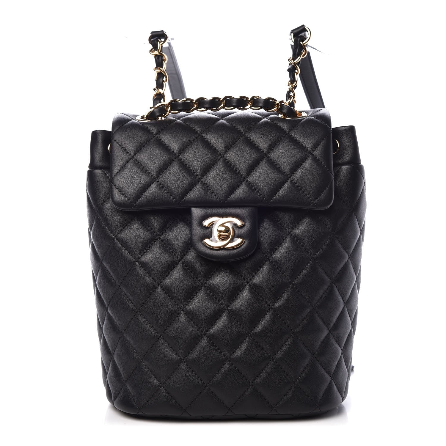 Chanel Calfskin Quilted Mini Urban Spirit Backpack Black 1 of 8