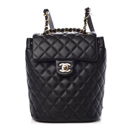 Chanel Calfskin Quilted Mini Urban Spirit Backpack Black 1 of 8