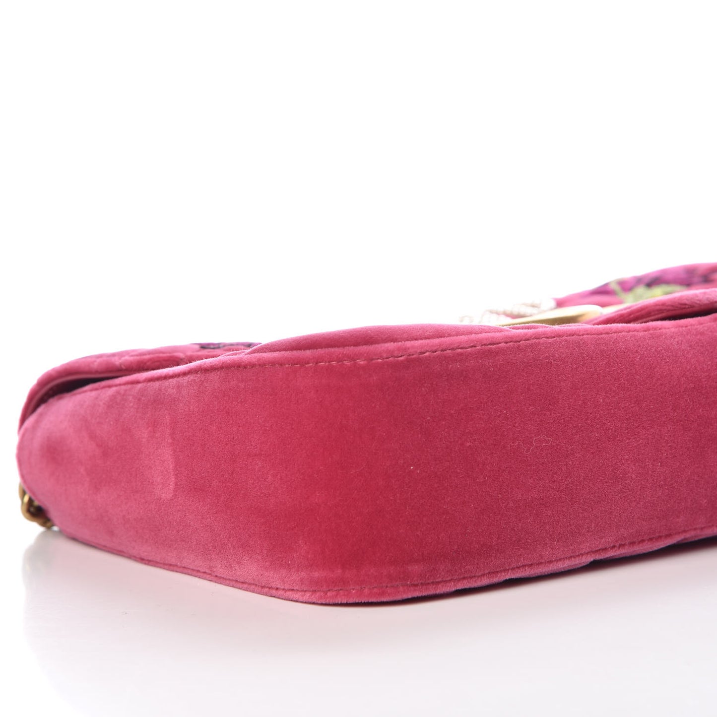 Velvet Matelasse Blind for Love Embroidered Medium GG Marmont Shoulder Bag Light Raspberry Rose Multicolor