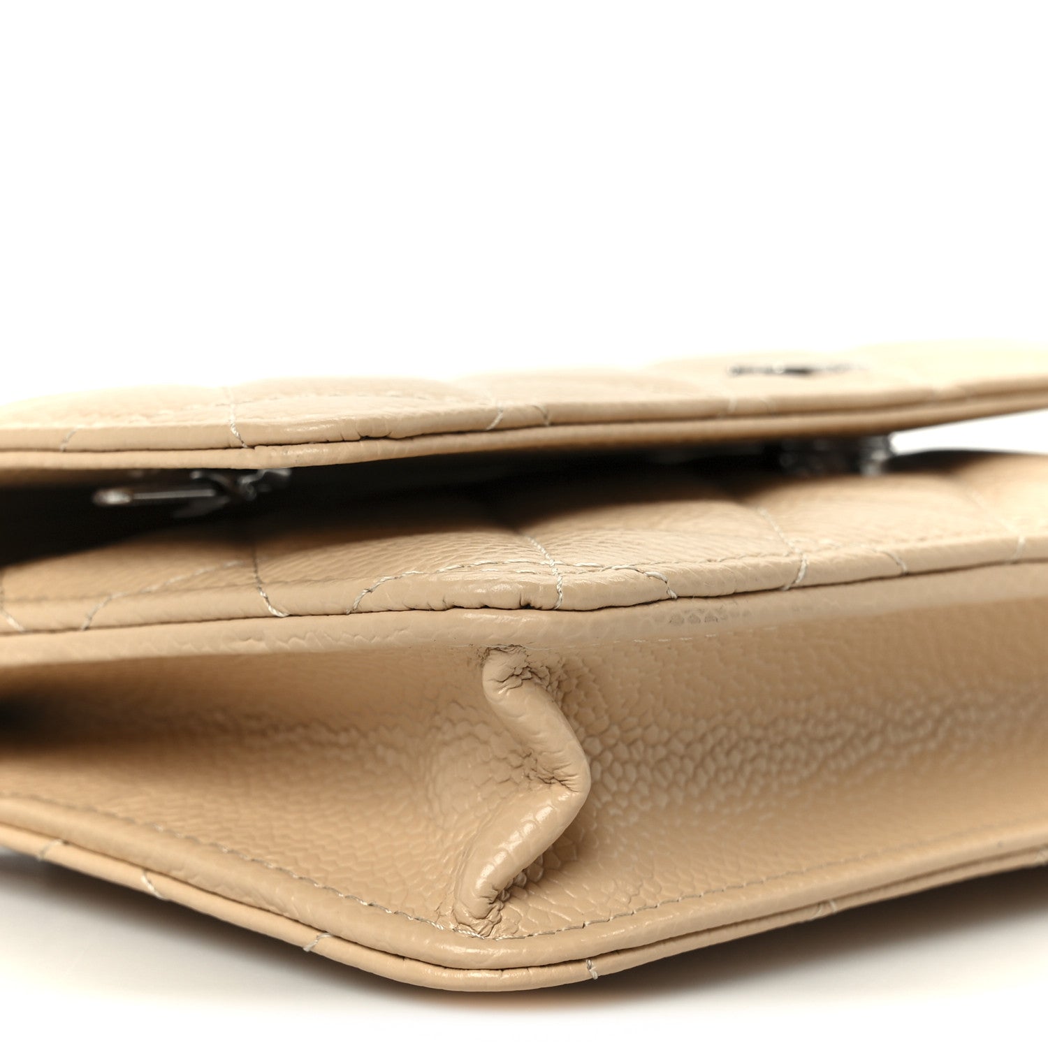 Chanel Caviar Quilted Wallet on Chain WOC Beige 10 of 12