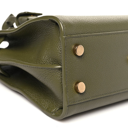 Saint Laurent Grained Calfskin Nano Supple Sac De Jour Loden Green 9 of 10