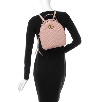 Gucci Calfskin Matelasse GG Marmont Dome Backpack Perfect Pink 2 of 8