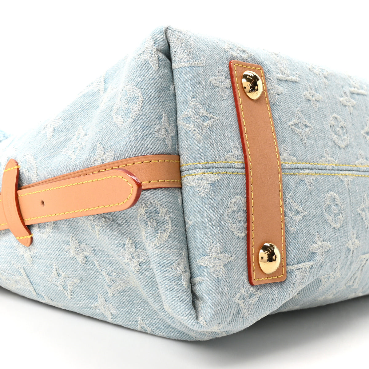 Louis Vuitton Monogram Denim CarryAll PM Sky Blue 9 of 10