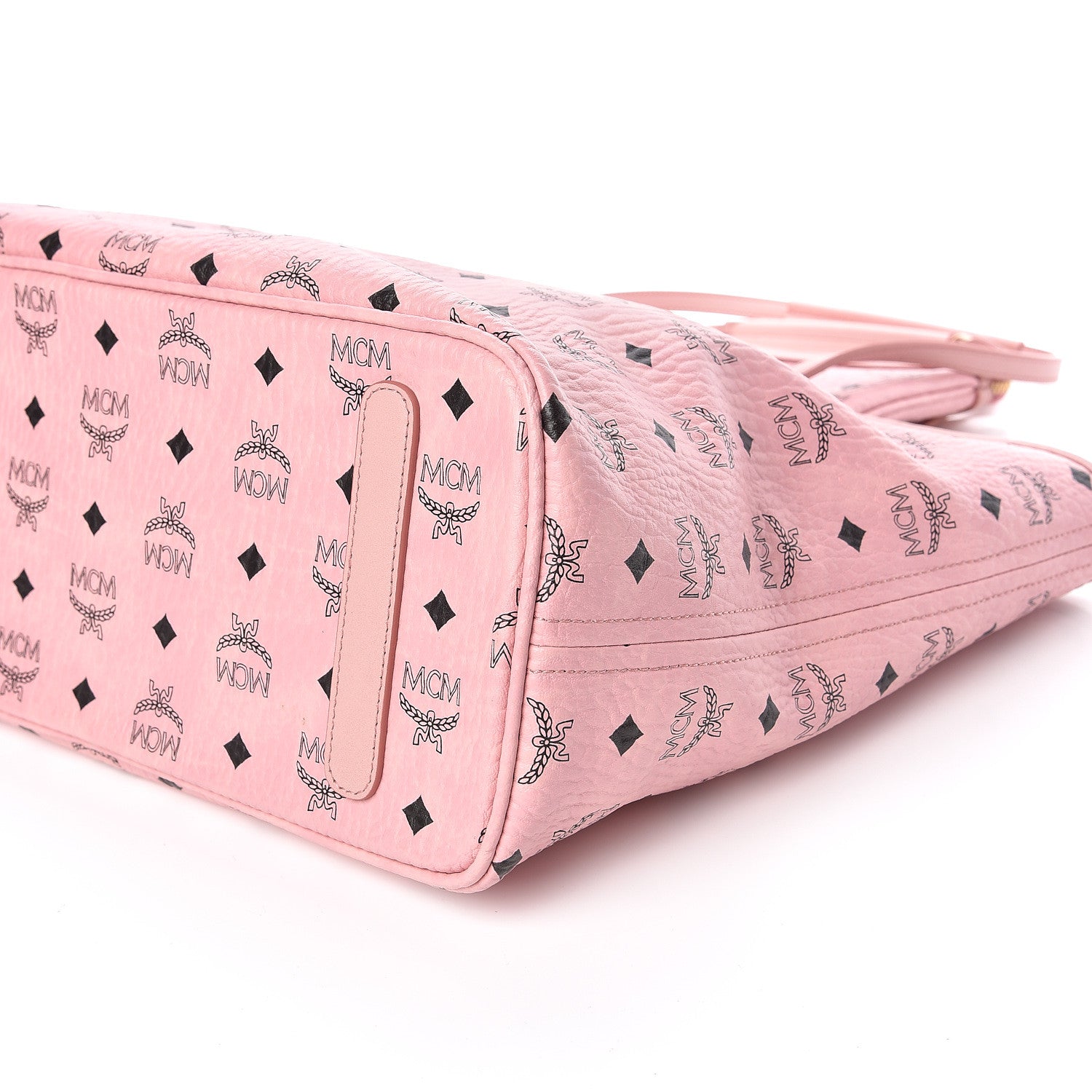 MCM Visetos Medium Anya Shopper Tote Light Pink 9 of 10