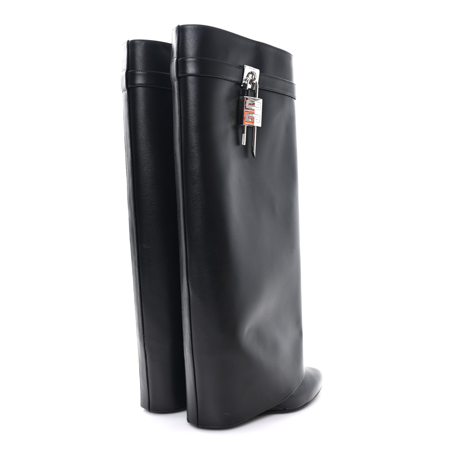 Givenchy Calfskin Shark Lock Pant Boots 39.5 Black 5 of 9