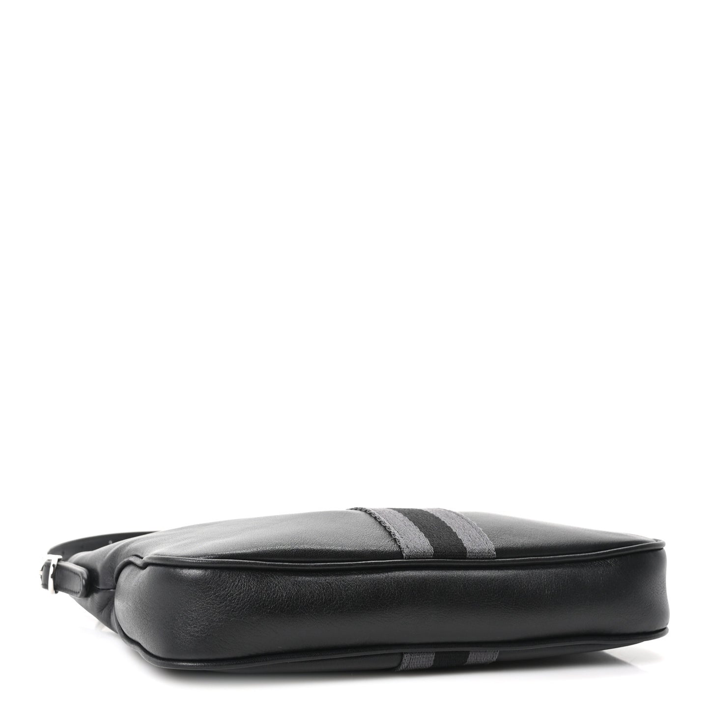 Calfskin Web Small Lunetta Crossbody Bag  Black