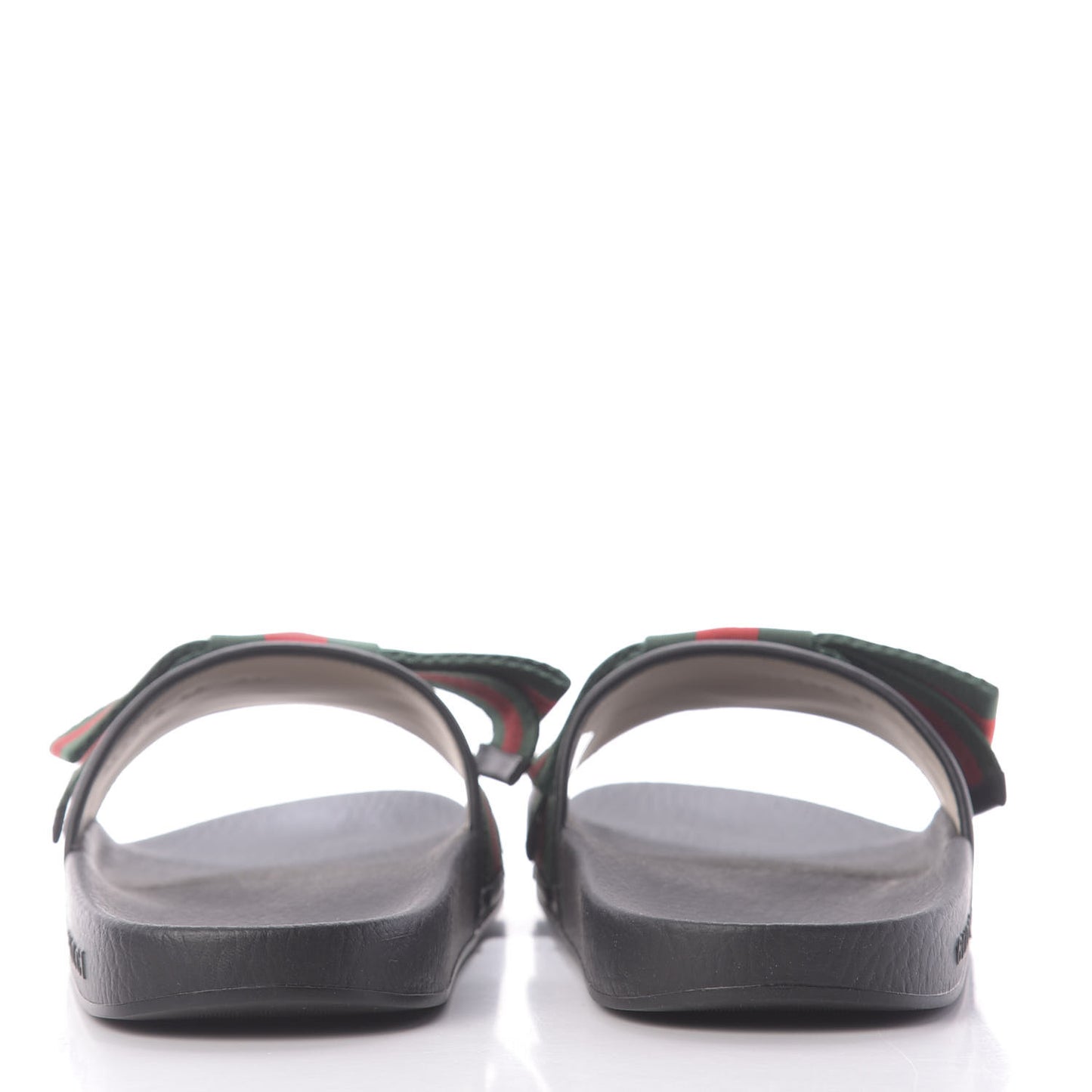 Satin Web Bow Slide Sandals 39 Black