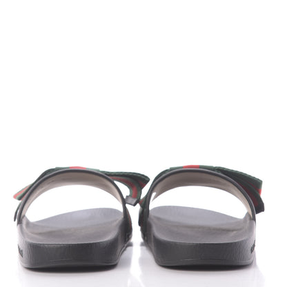 Gucci Satin Web Bow Slide Sandals 39 Black 7 of 10