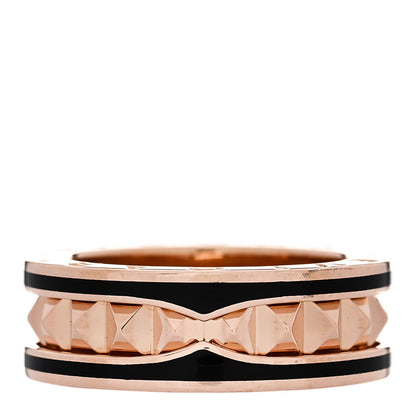 Bulgari 18K Rose Gold Black Ceramic B.Zero1 Rock One-Band Ring 50 5.25 3 of 6