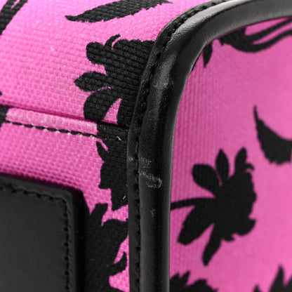 Versace Calfskin Cotton Floral Printed La Medusa Book Tote Black Water Lily 11 of 13