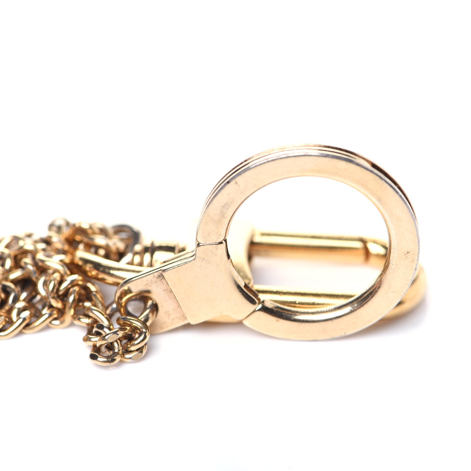 Louis Vuitton Metal Pochette Extender Key Ring Chain Gold 4 of 7