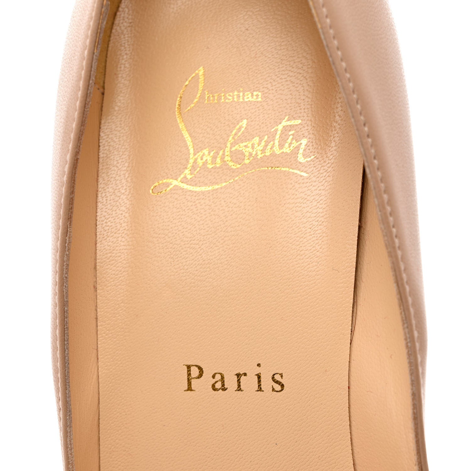 Christian Louboutin Nappa Apostrophy 100 Pumps 38 Nude 6 of 11