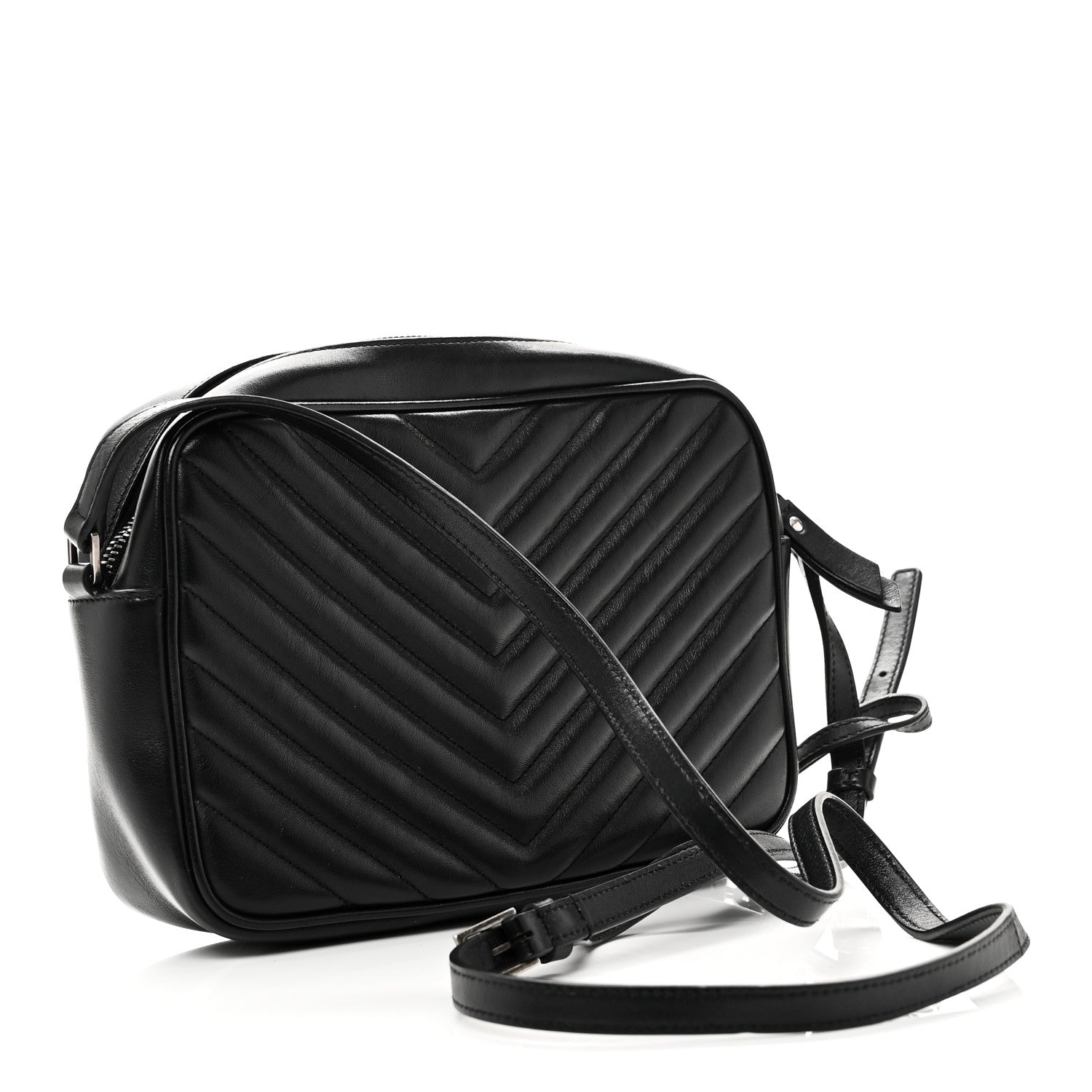 Saint Laurent Calfskin Matelasse Monogram Lou Camera Bag Black 3 of 10
