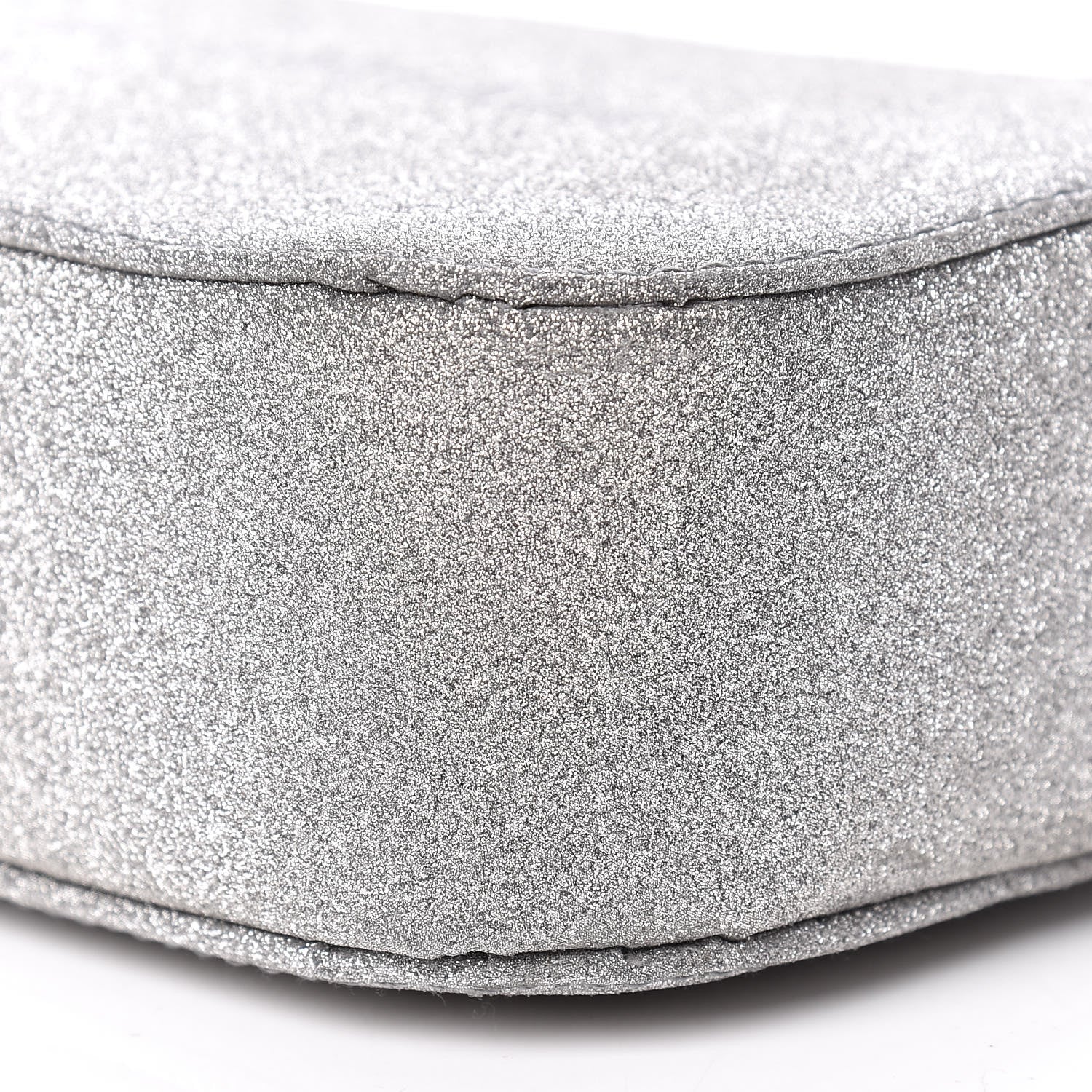 Balenciaga Glitter Calfskin Logo XS Everyday Camera Bag Silver 9 of 9