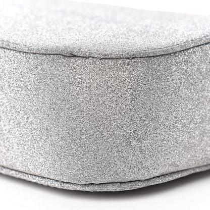 Balenciaga Glitter Calfskin Logo XS Everyday Camera Bag Silver 9 of 9