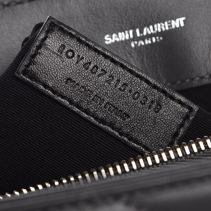 Saint Laurent Calfskin Y Quilted Monogram Large Loulou Chain Satchel Grey 7 of 7
