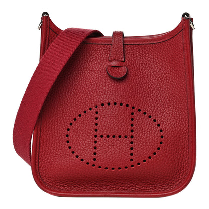 Hermes Taurillon Clemence Evelyne TPM Rouge Grenat 1 of 10