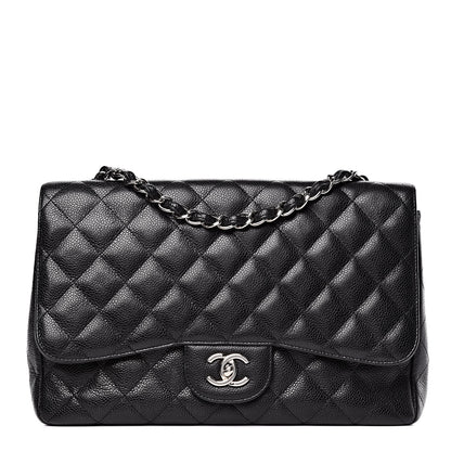 Chanel Caviar Quilted Jumbo Single Flap Black 1 of 14