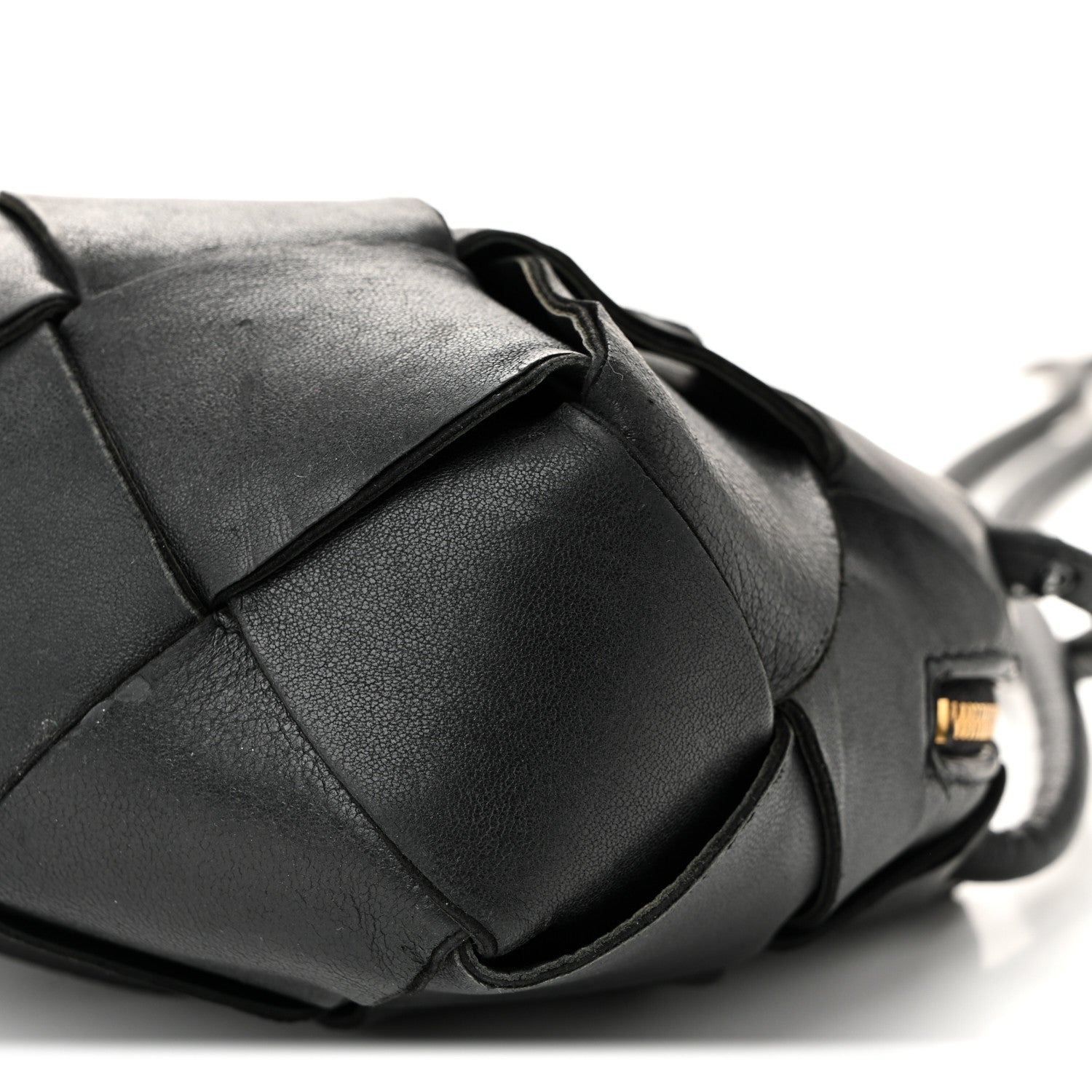 Bottega Veneta Lambskin Maxi Intrecciato Mini Cassette Camera Bag Black 9 of 11