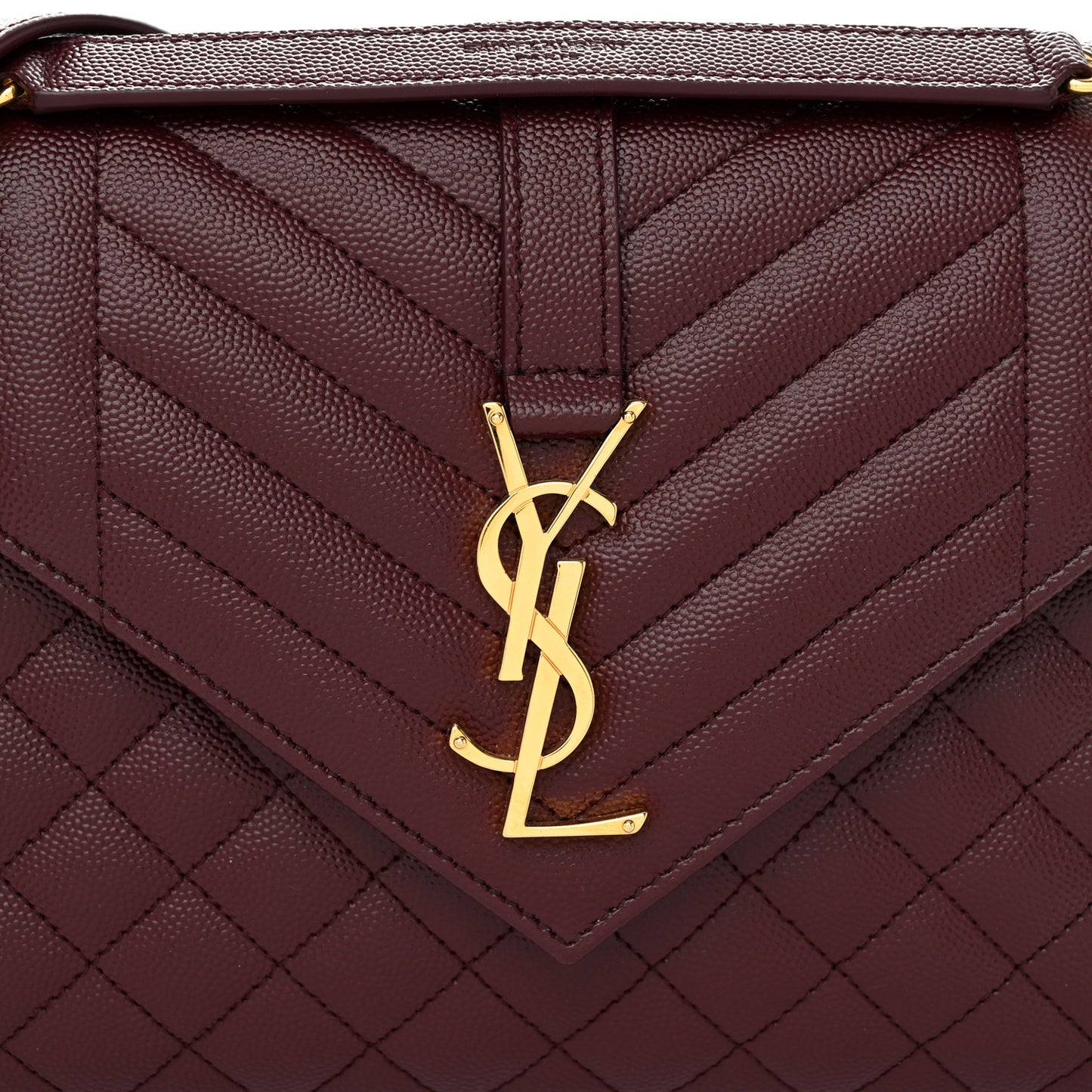 Grain De Poudre Textured Mixed Matelasse Medium Triquilt Monogram Satchel Rouge Legion
