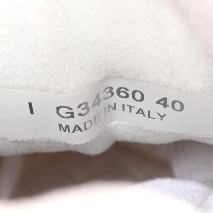 Chanel Suede Calfskin Fabric CC Sneakers 40 White 7 of 10