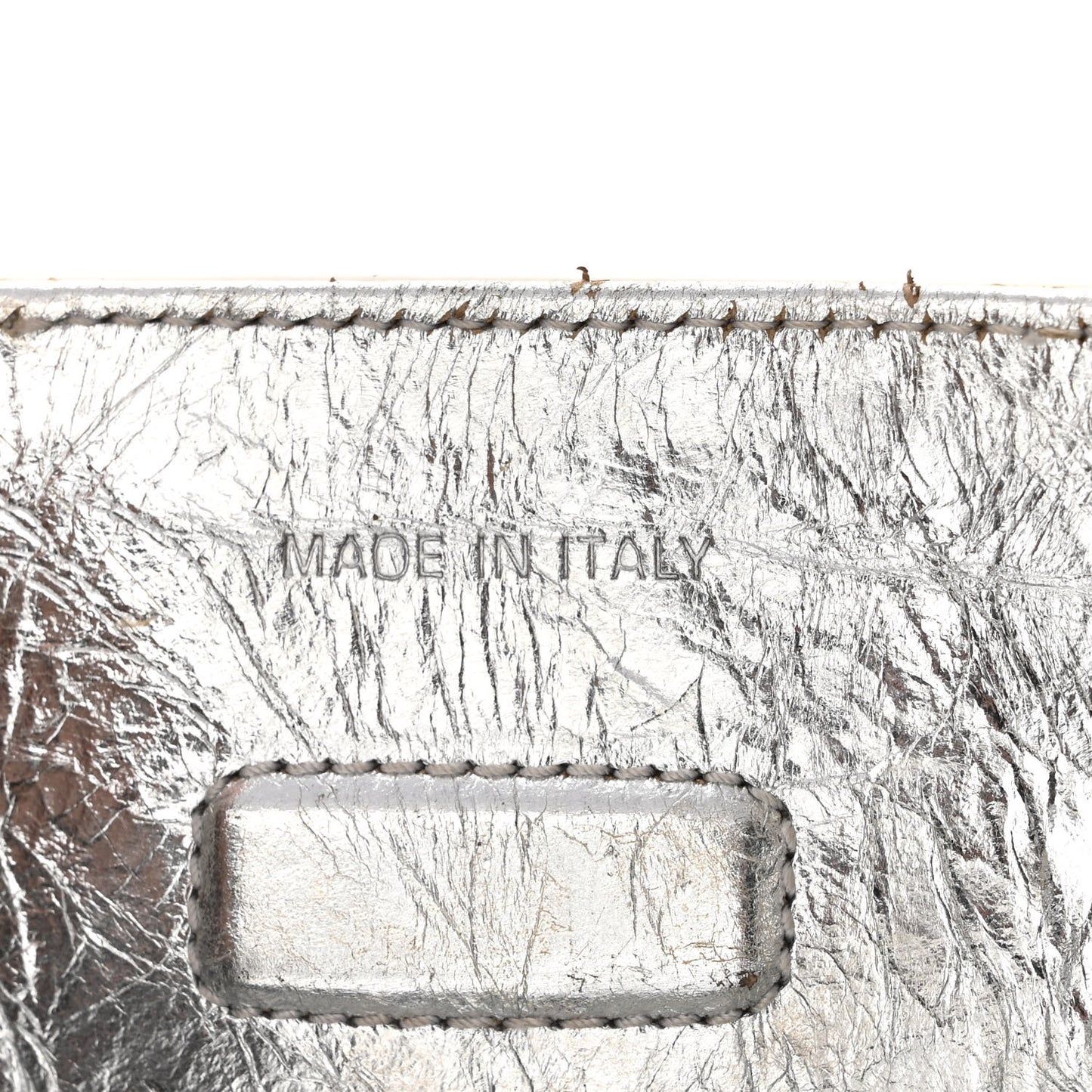 Metallic Calfskin Large Diorever Flap Silver