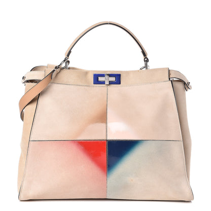 Fendi Suede Airbrushed Large Peekaboo Iconic Satchel Multicolor 1 of 12