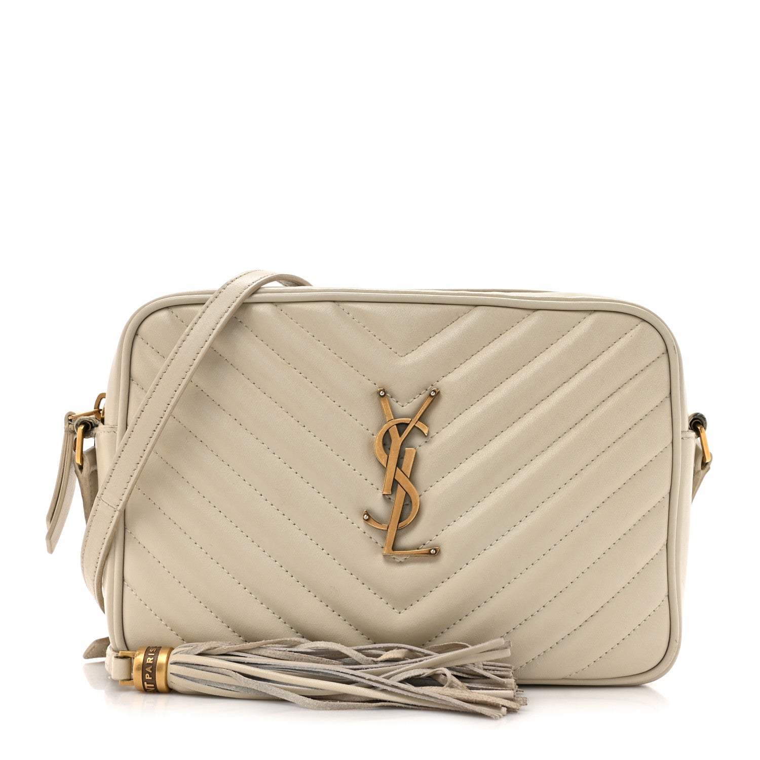 Saint Laurent Calfskin Matelasse Monogram Lou Camera Bag Crema Soft 1 of 18