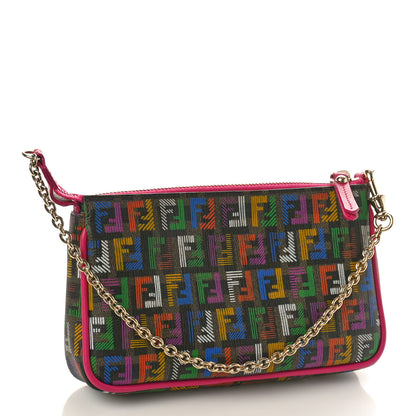 Fendi Zucchino Spalmati FF Multicolor Pochette Tobacco Multicolor 2 of 10