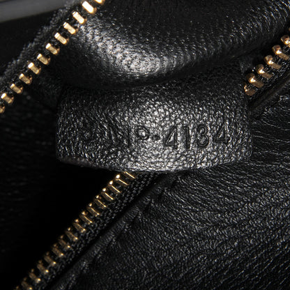 Celine Smooth Calfskin Nubuck Crocodile Embossed Small Tie Tote Navy 7 of 7