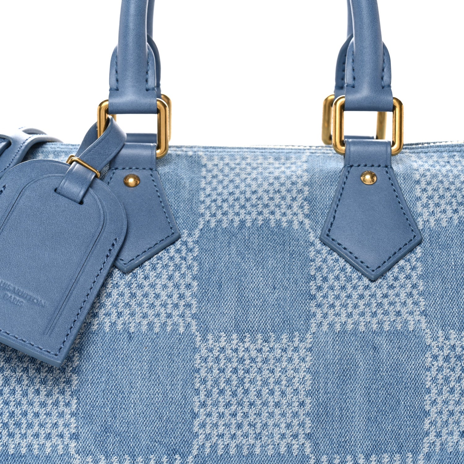 Louis Vuitton Damier Denim 3D Speedy Bandouliere 30 Denim Blue 8 of 10