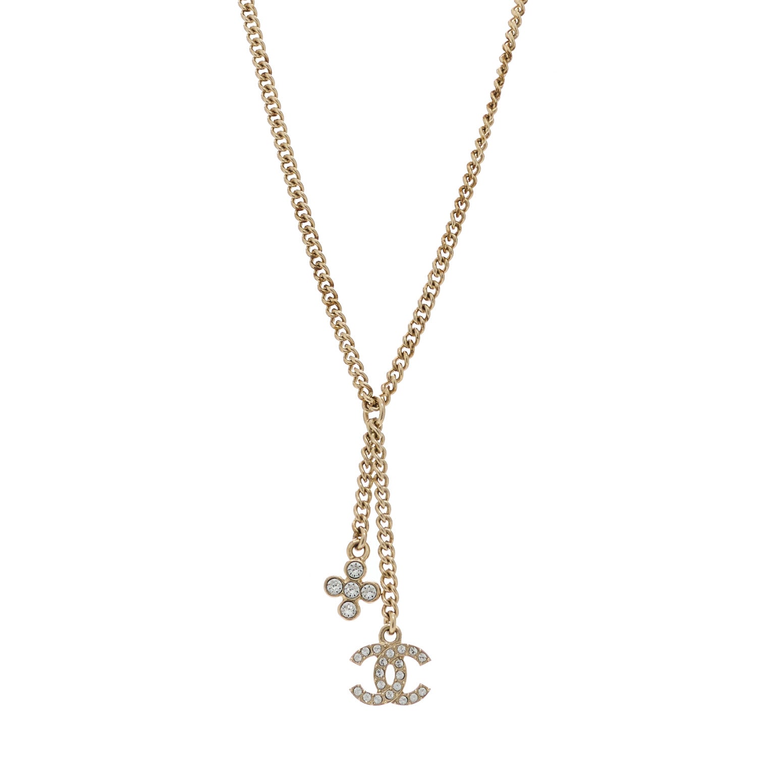 Chanel Crystal CC Drop Necklace 1 of 4