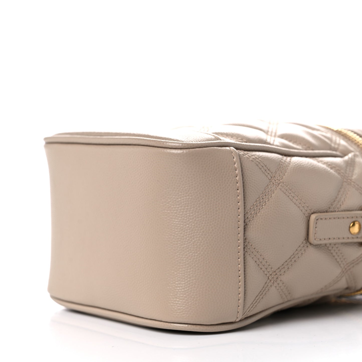 Grain de Poudre Quilted 80's Vanity Bag Dark Beige