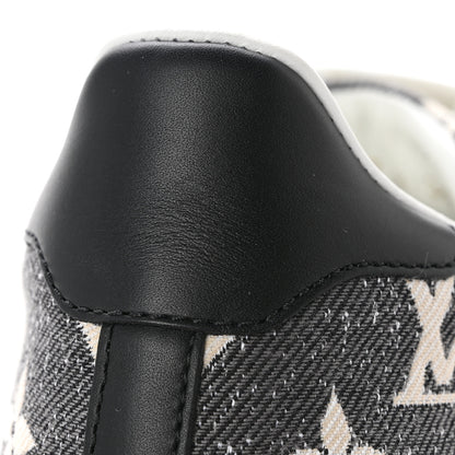 Louis Vuitton Denim Monogram Time Out Sneakers 38 10 of 10